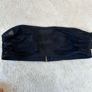 Victoria's Secret Women Swim Top Small Black Bandeau Wireless Strappy Back